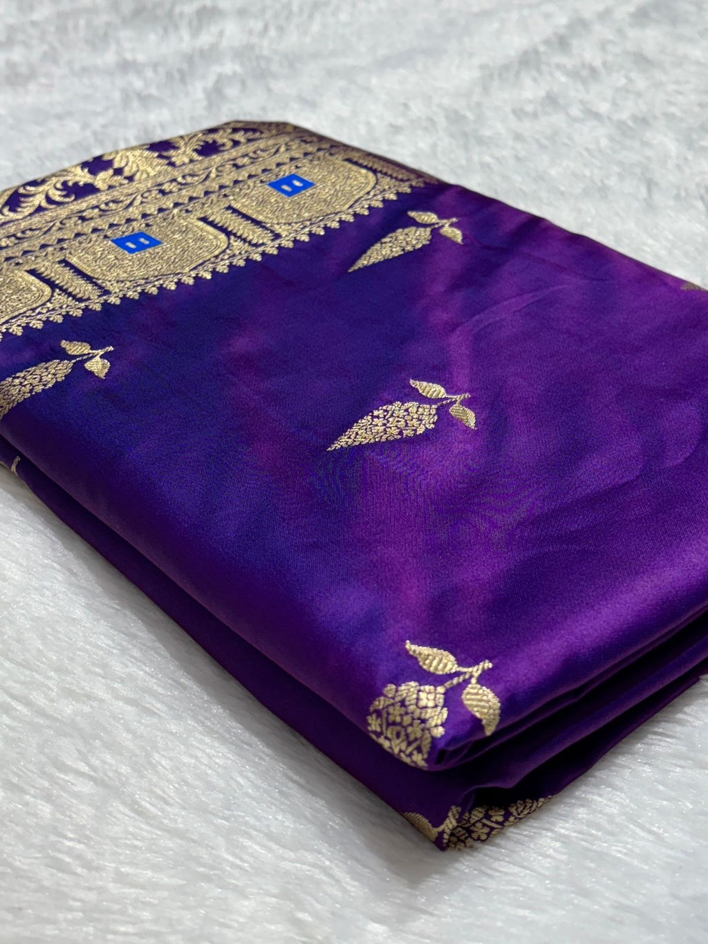 Mashru Banarasi Silk Saree in Buta with Meena Border