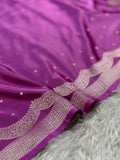 Magenta Purple Mashru Silk Banarasi Saree