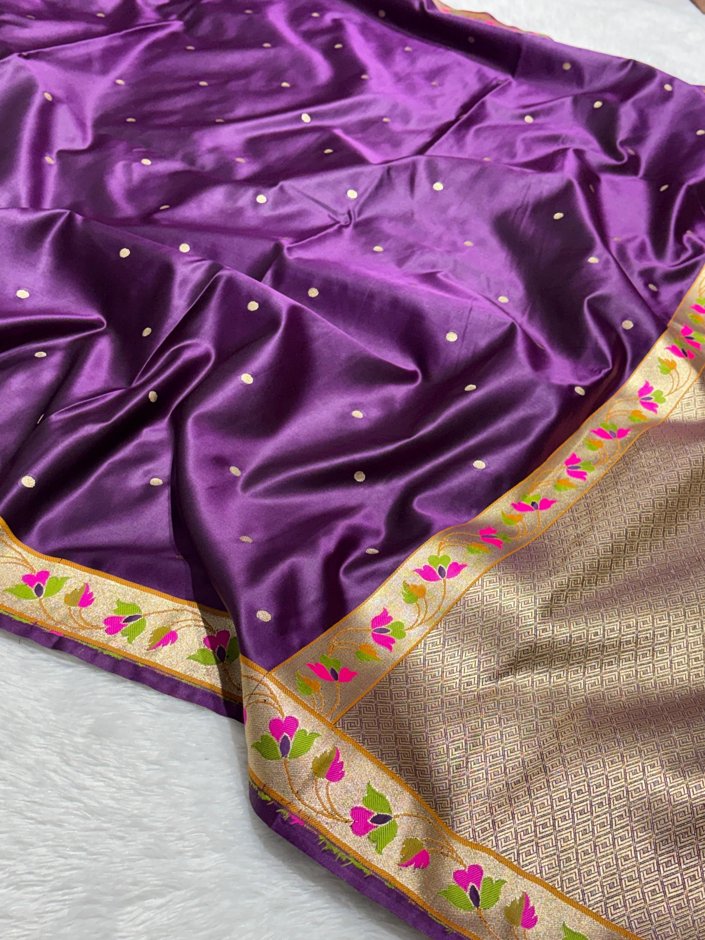 Paithani Meena Border Mashru Silk Banarasi Saree