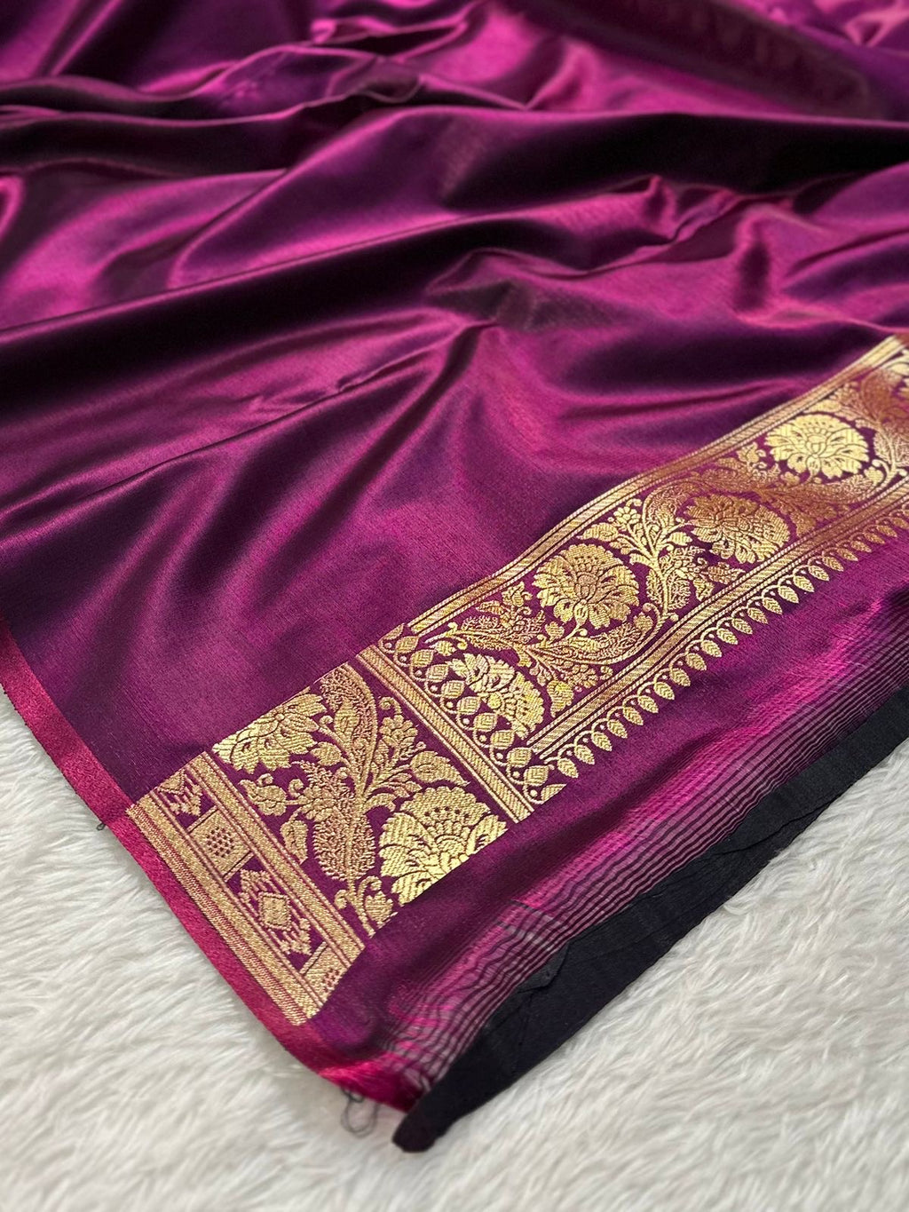 Bridal Wine Satin Silk Jaal Pattern