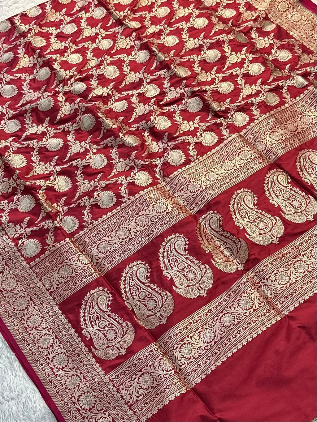 Bridal Handwoven Pure Katan Silk Kadua Weaved Banarasi Saree