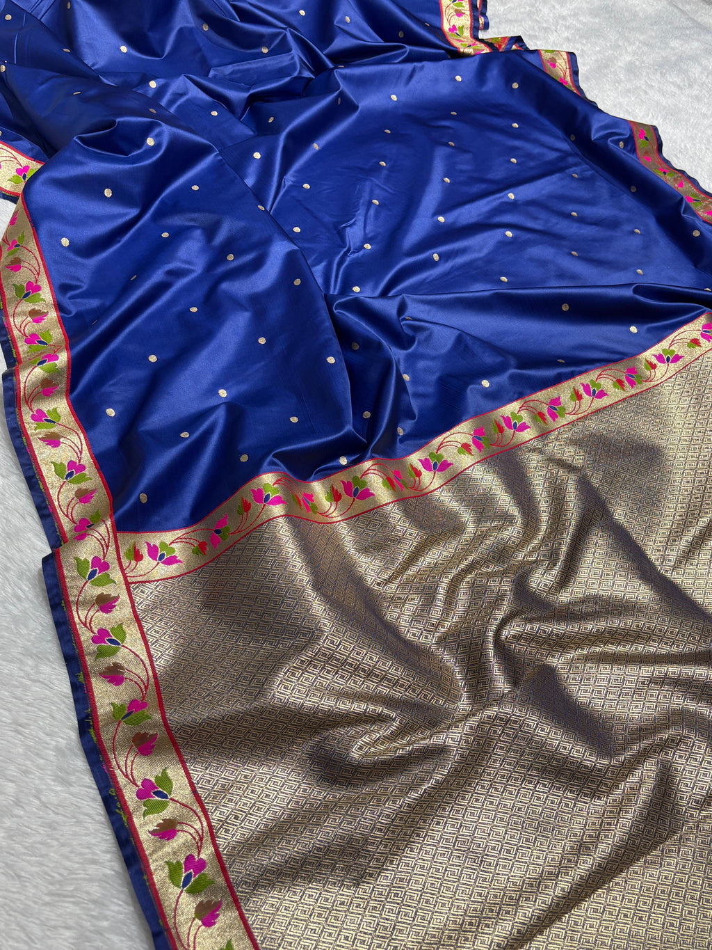 Paithani Meena Border Mashru Silk Banarasi Saree