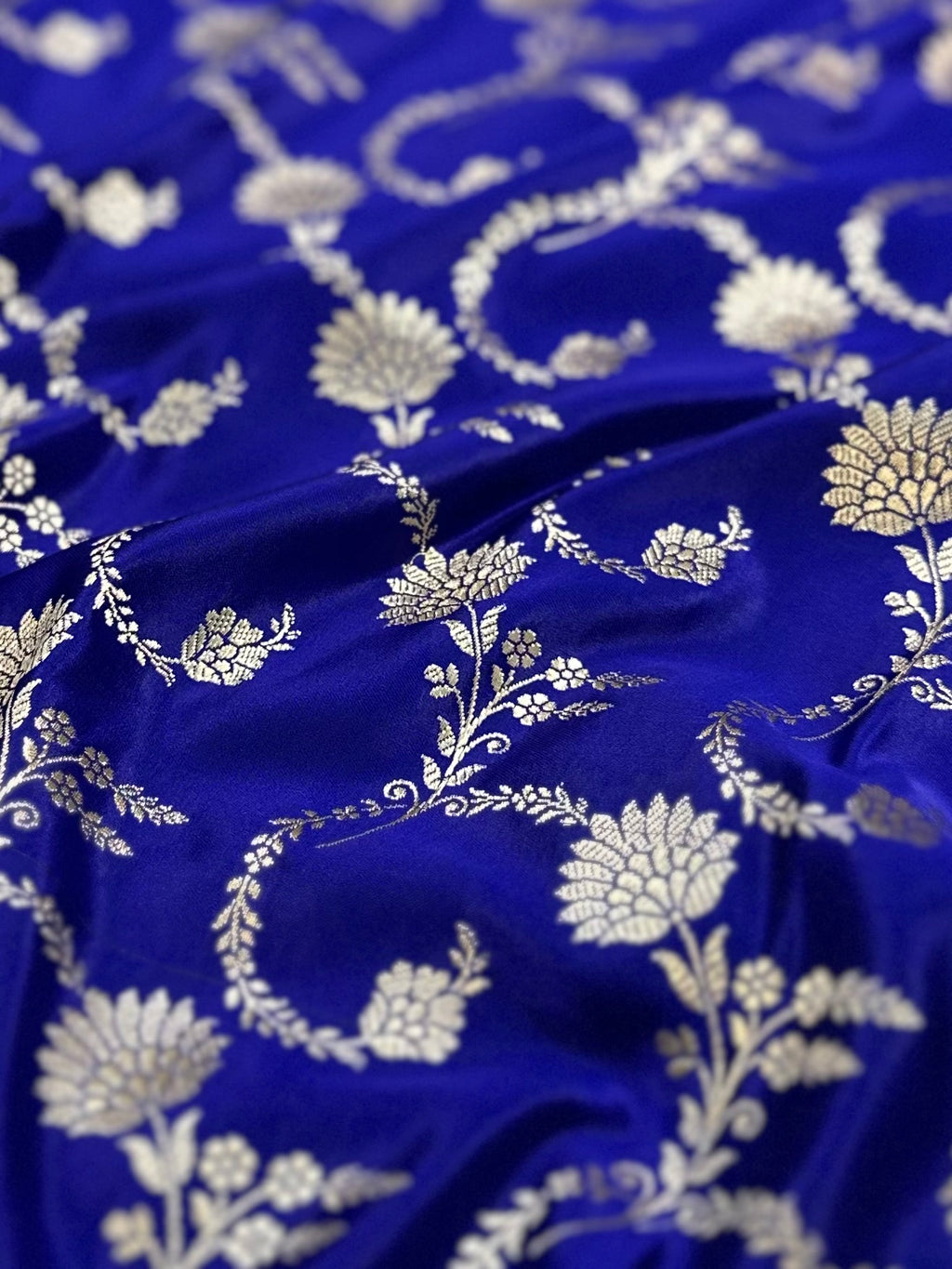 Royal Blue Mashru Silk Banarasi Saree