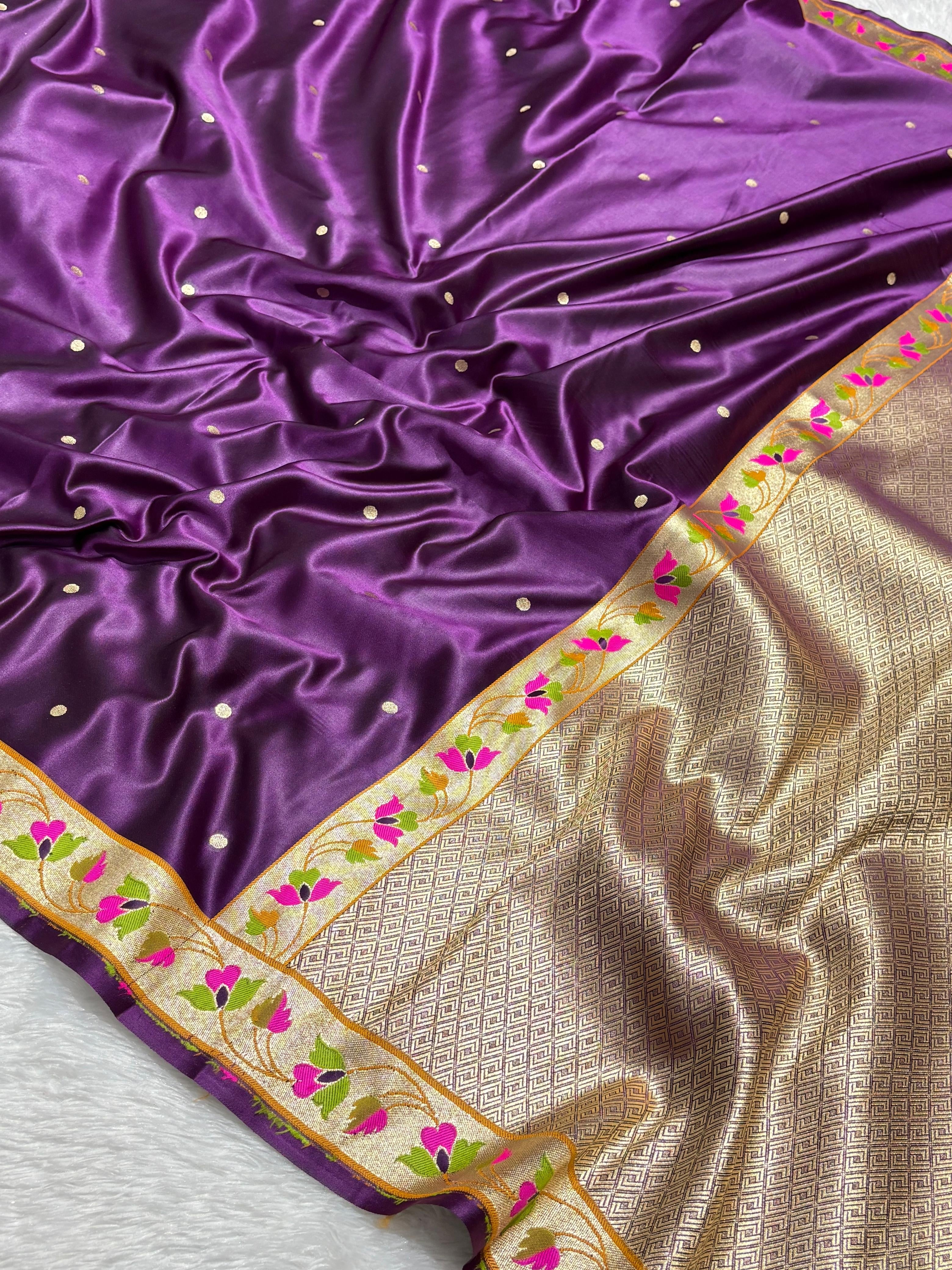 Paithani Meena Border Mashru Silk Banarasi Saree