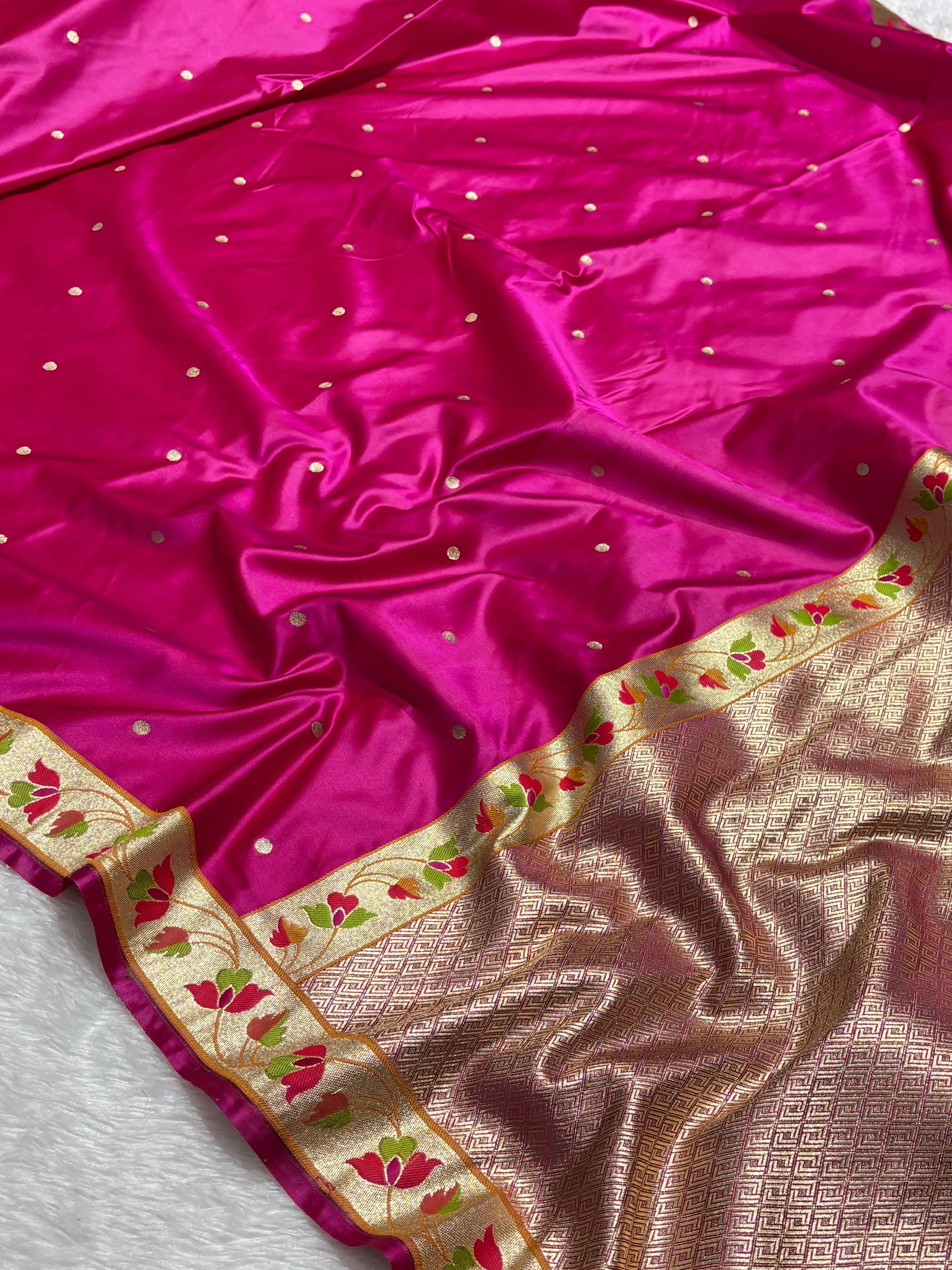 Paithani Meena Border Mashru Silk Banarasi Saree
