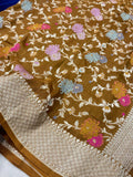Pure Desi Tussar Meenakari Jangla Pattern