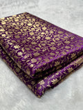 Mashru Banarasi Silk Saree in Purple Floral Brocade