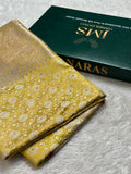 Mashru Silk Tanchui Based In Lemon Color
