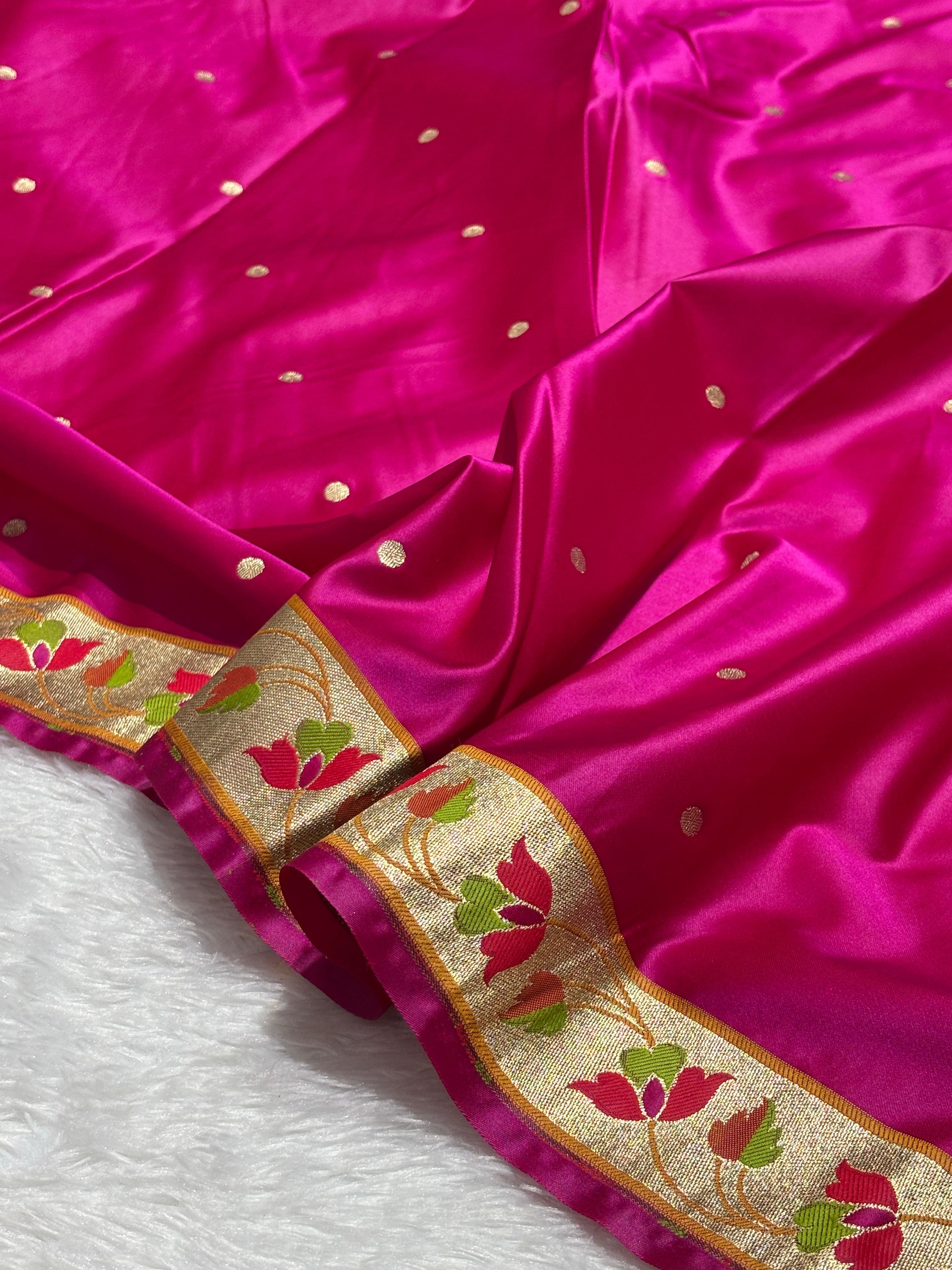 Paithani Meena Border Mashru Silk Banarasi Saree