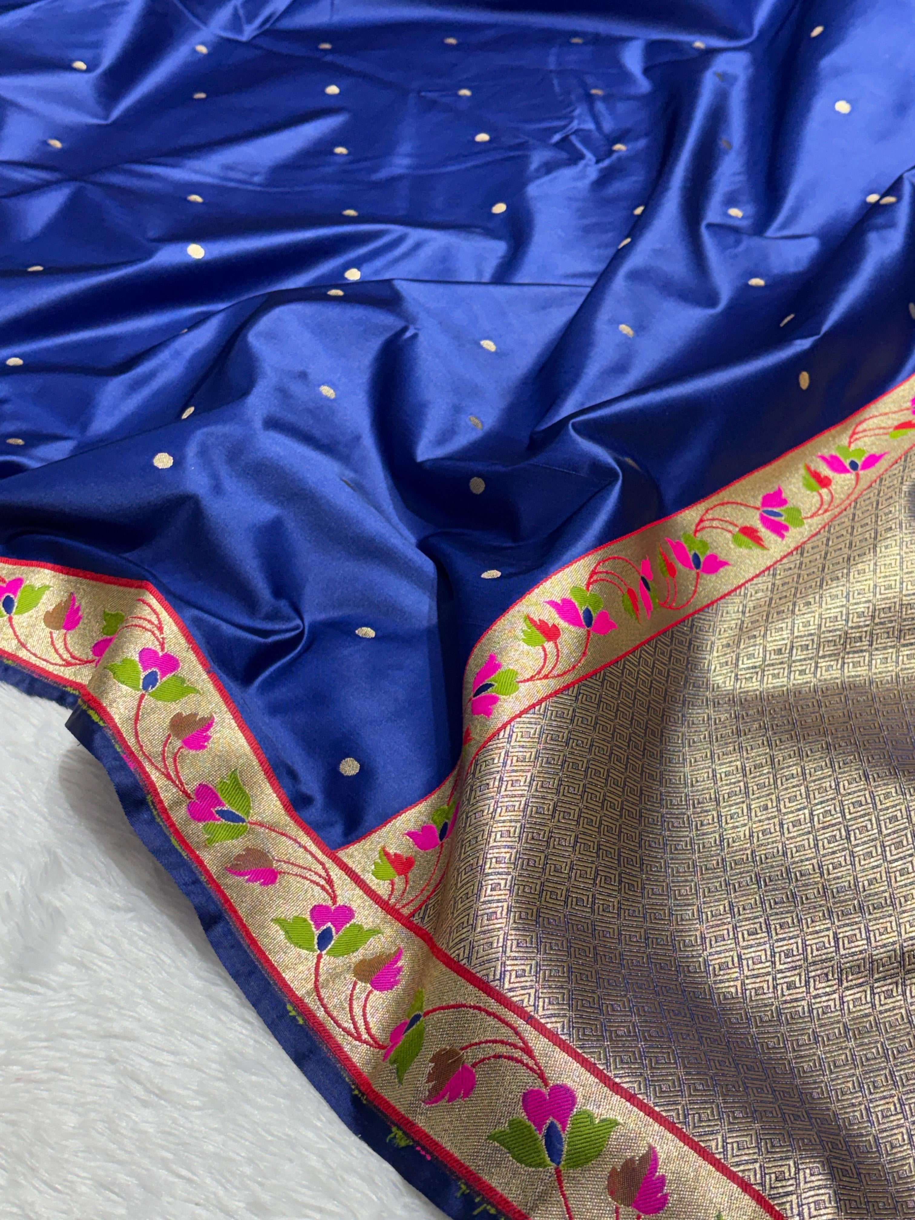 Paithani Meena Border Mashru Silk Banarasi Saree