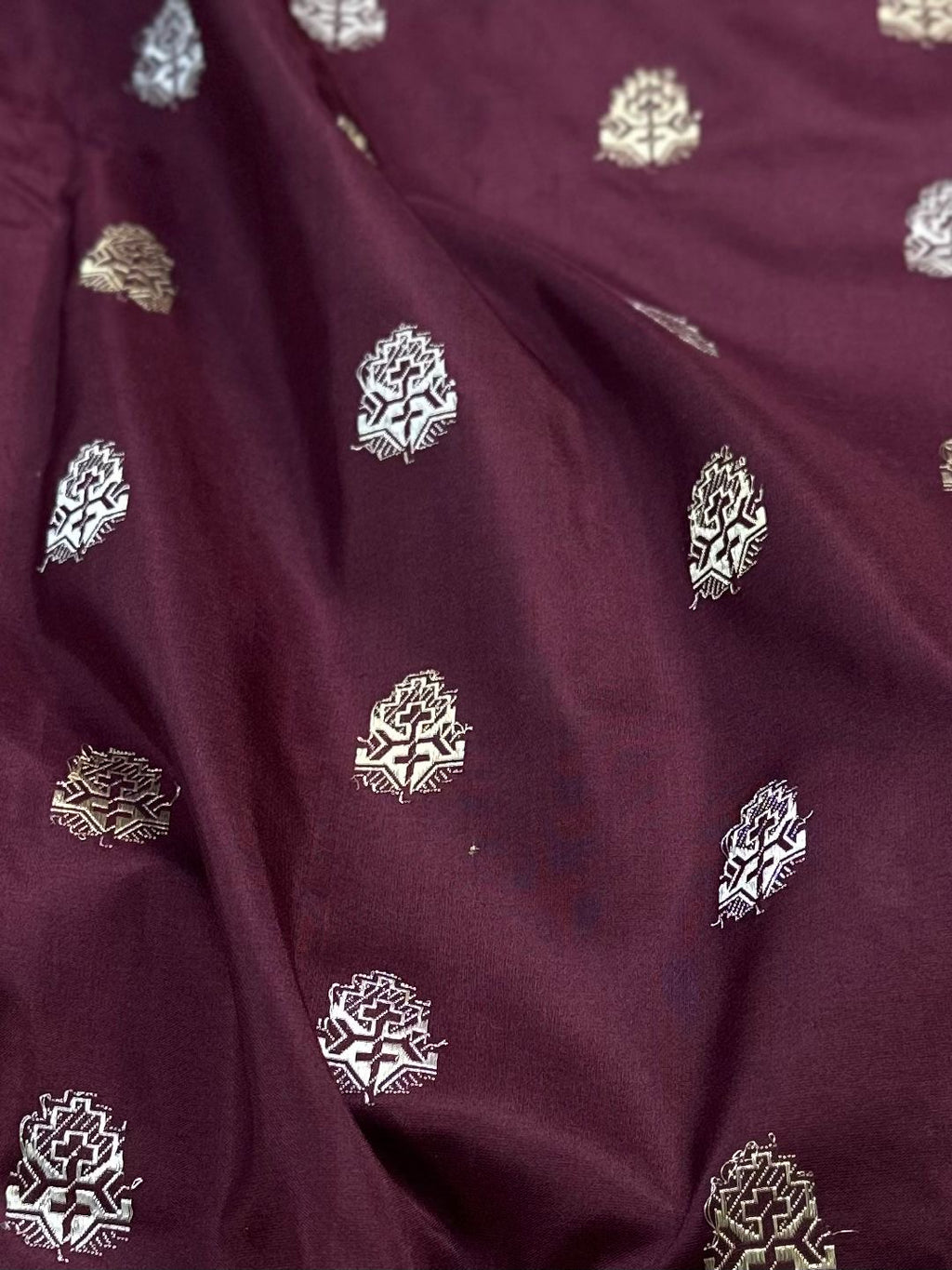 Dirty Brown Handwoven Pure katan kadua Sona Rupa Banarasi Silk Saree