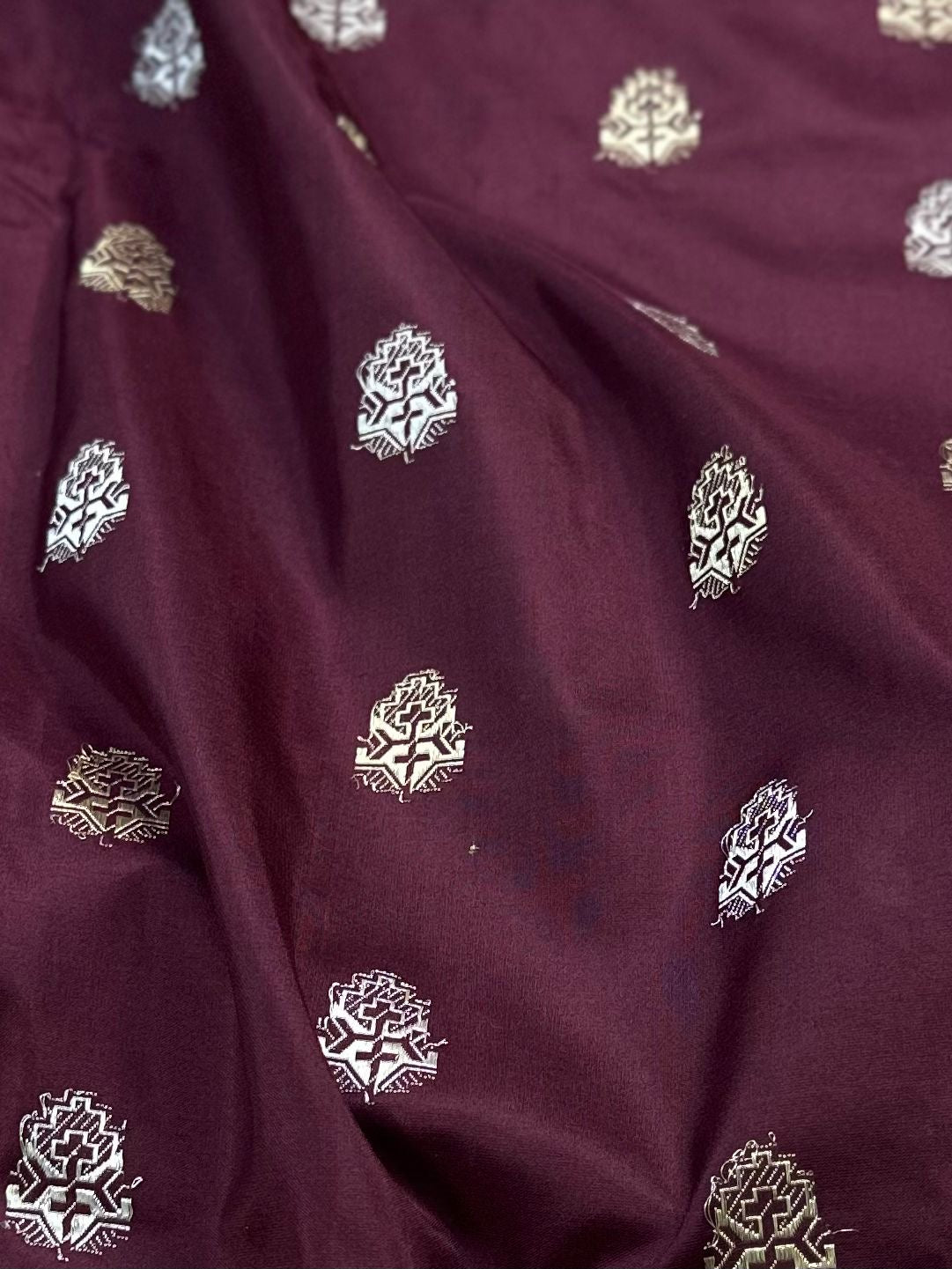 Dirty Brown Handwoven Pure katan kadua Sona Rupa Banarasi Silk Saree