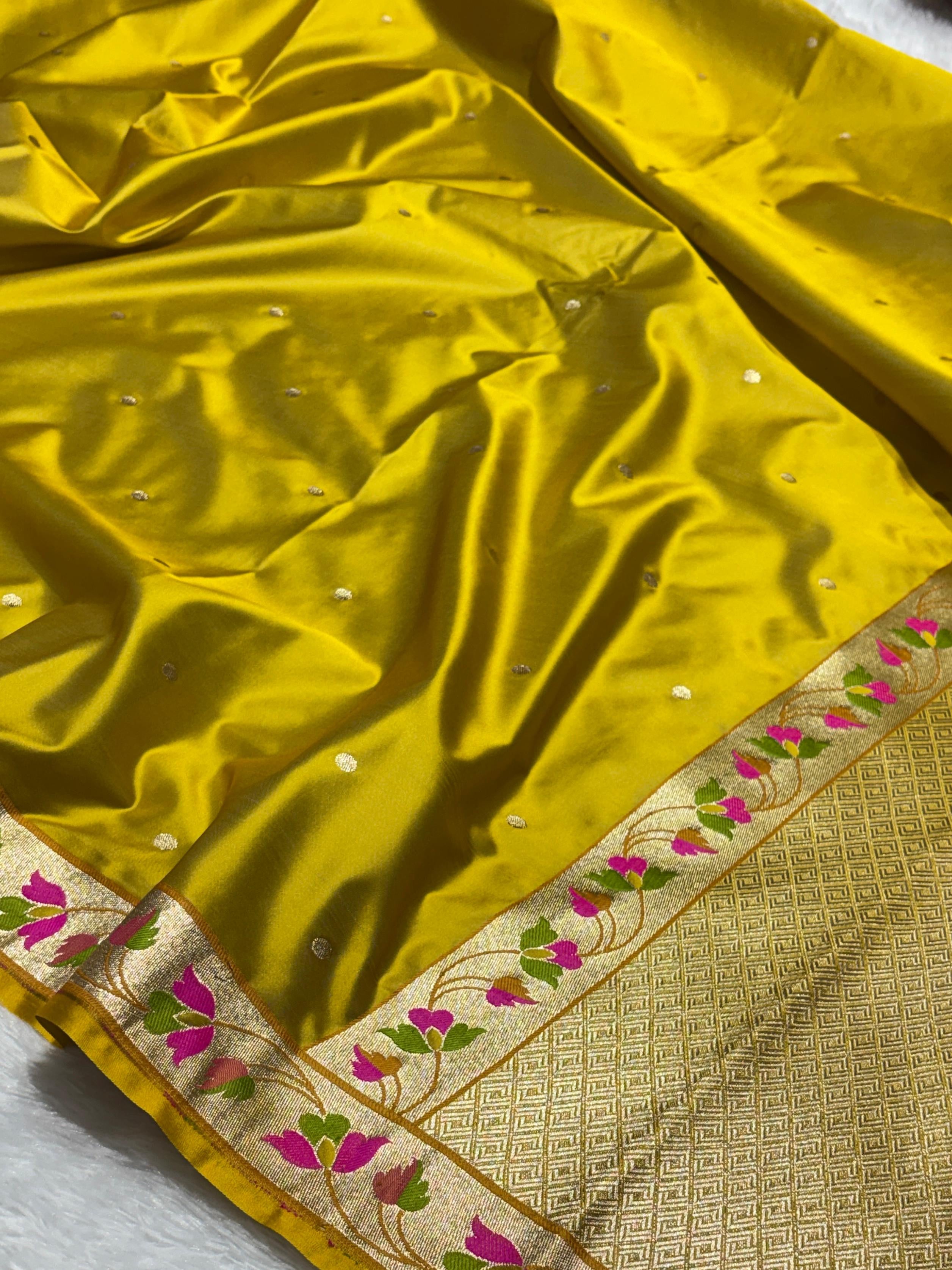 Paithani Meena Border Mashru Silk Banarasi Saree