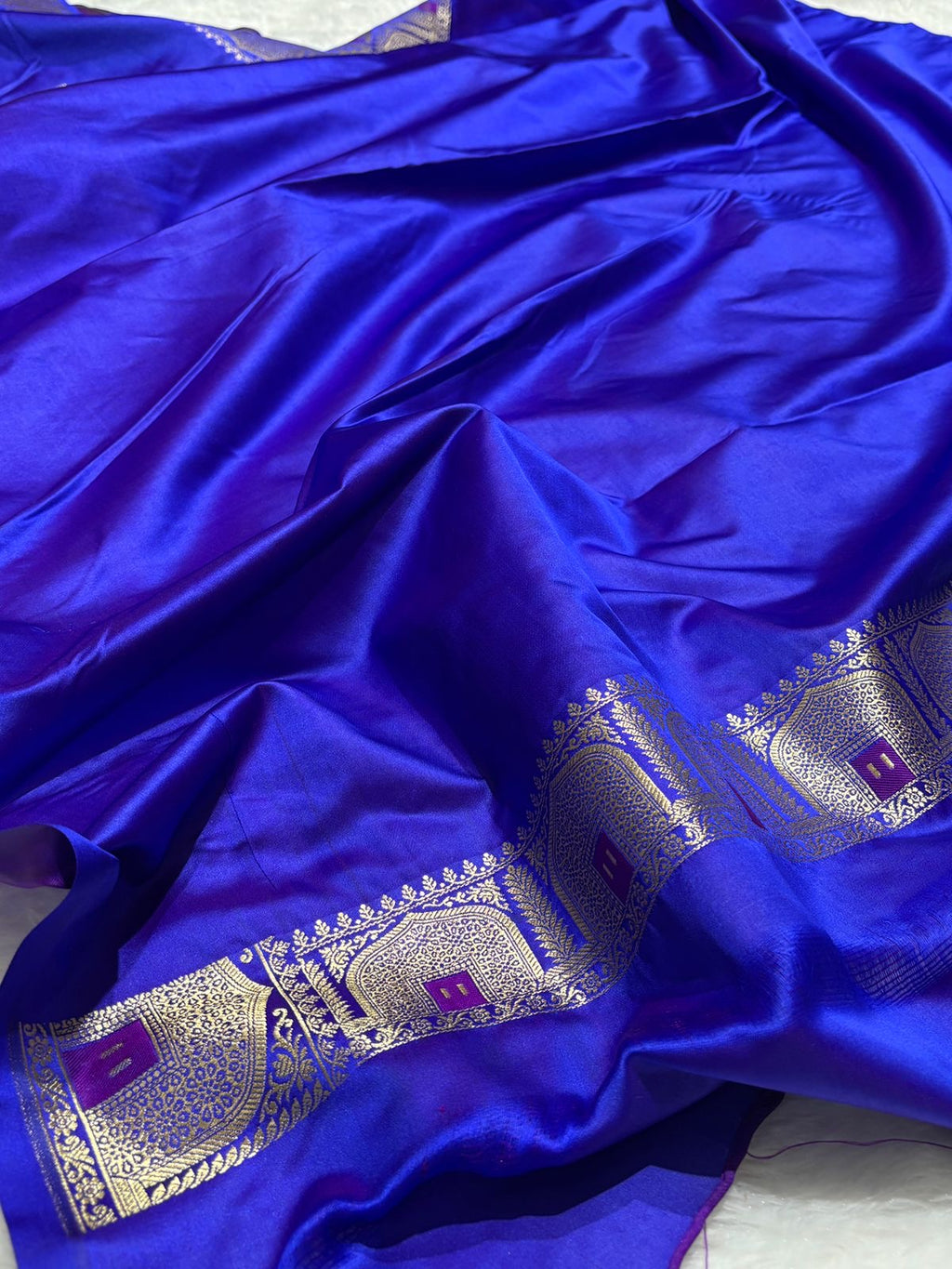 Mashru Banarasi Silk Saree in Buta with Meena Border