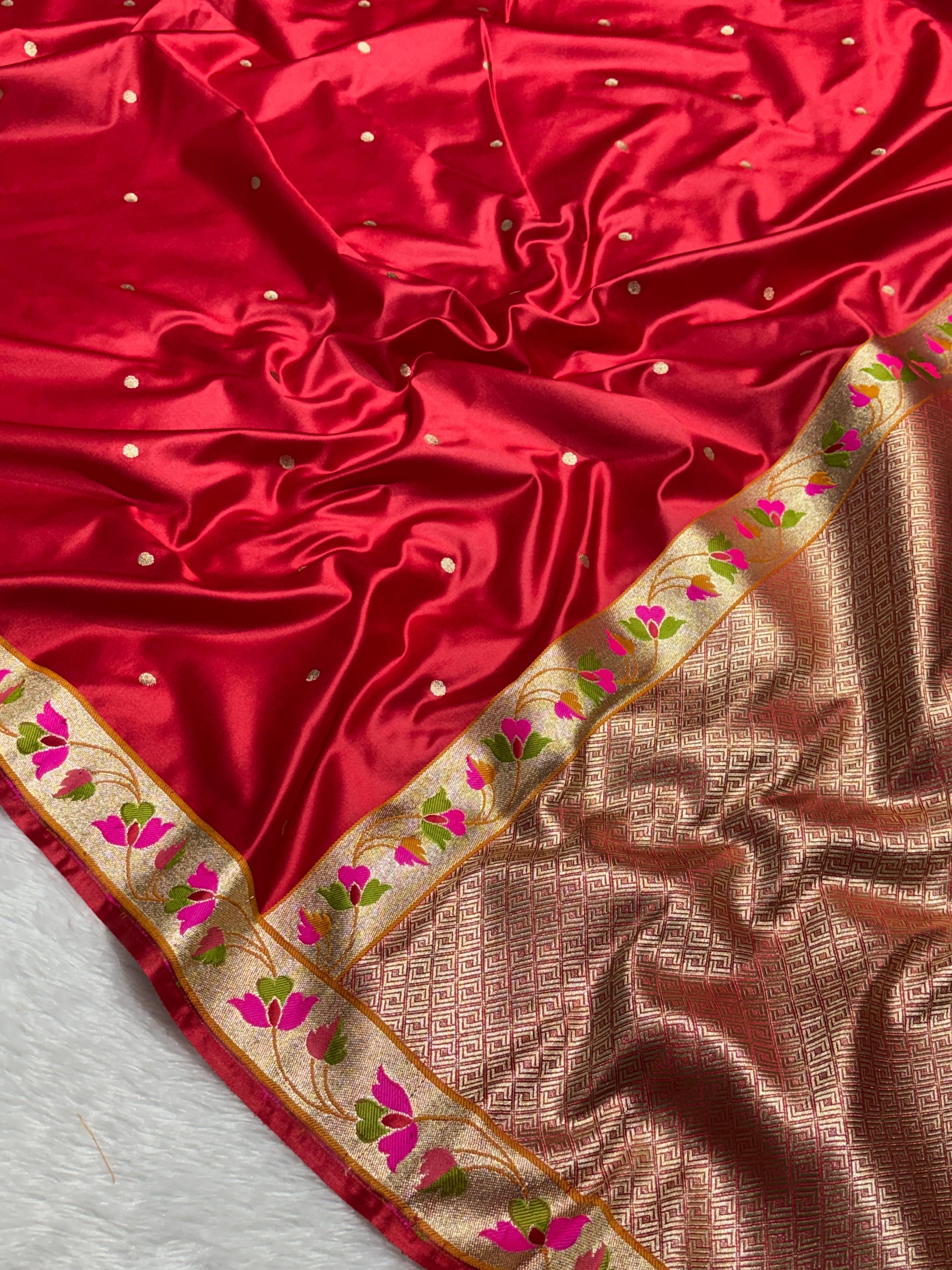 Paithani Meena Border Mashru Silk Banarasi Saree
