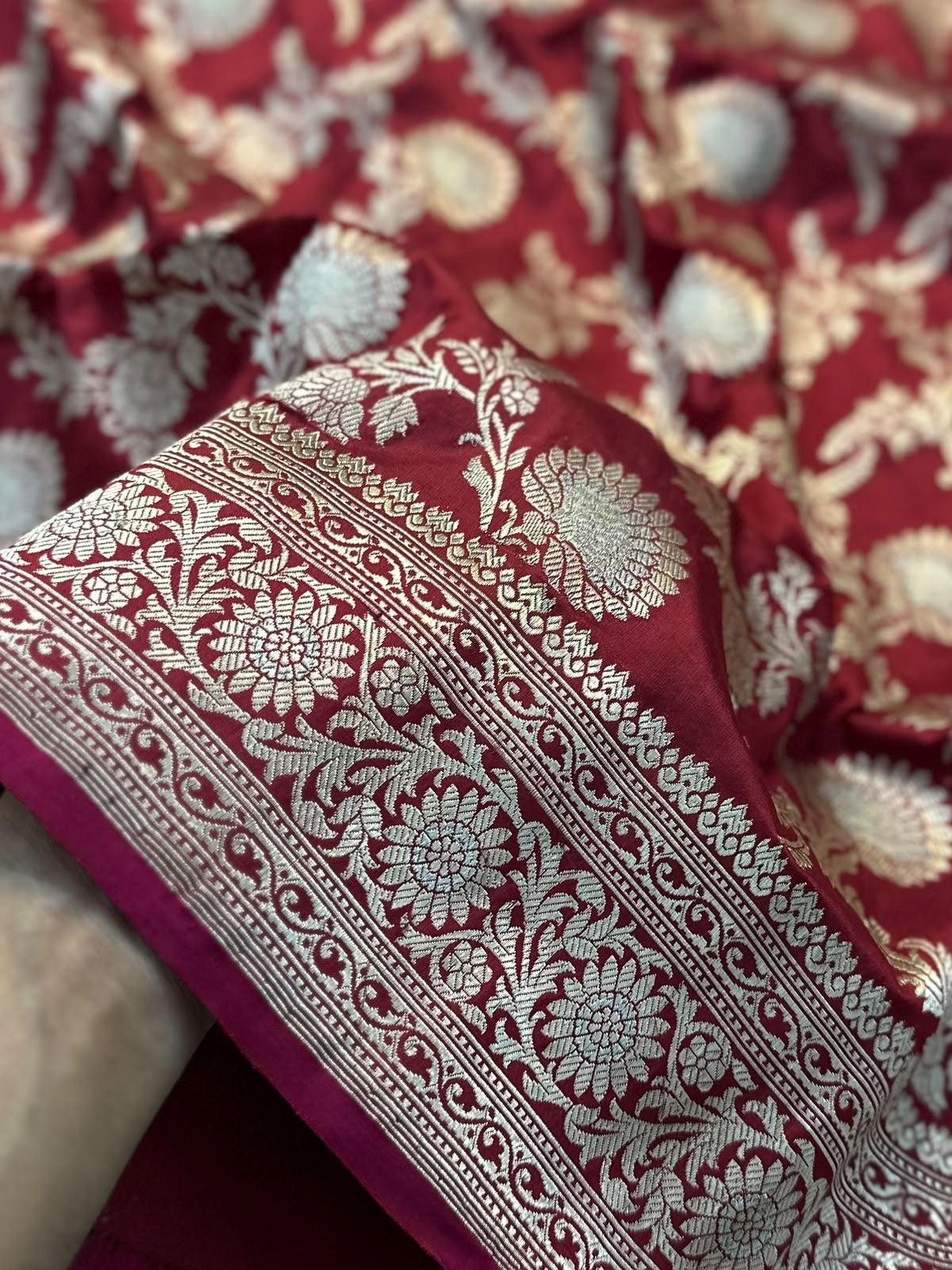 Bridal Handwoven Pure Katan Silk Kadua Weaved Banarasi Saree