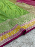 Contrast Border Mashru Silk Banarasi Saree