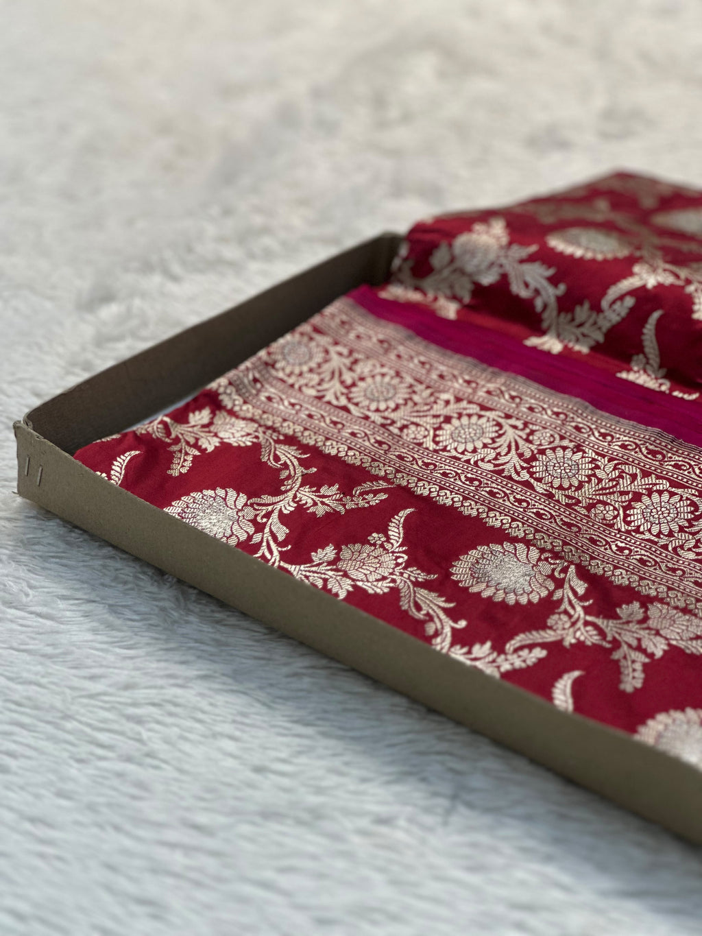 Bridal Handwoven Pure Katan Silk Kadua Weaved Banarasi Saree
