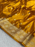 Banarasi Buti in Mustard Yellow Mashru Silk Saree