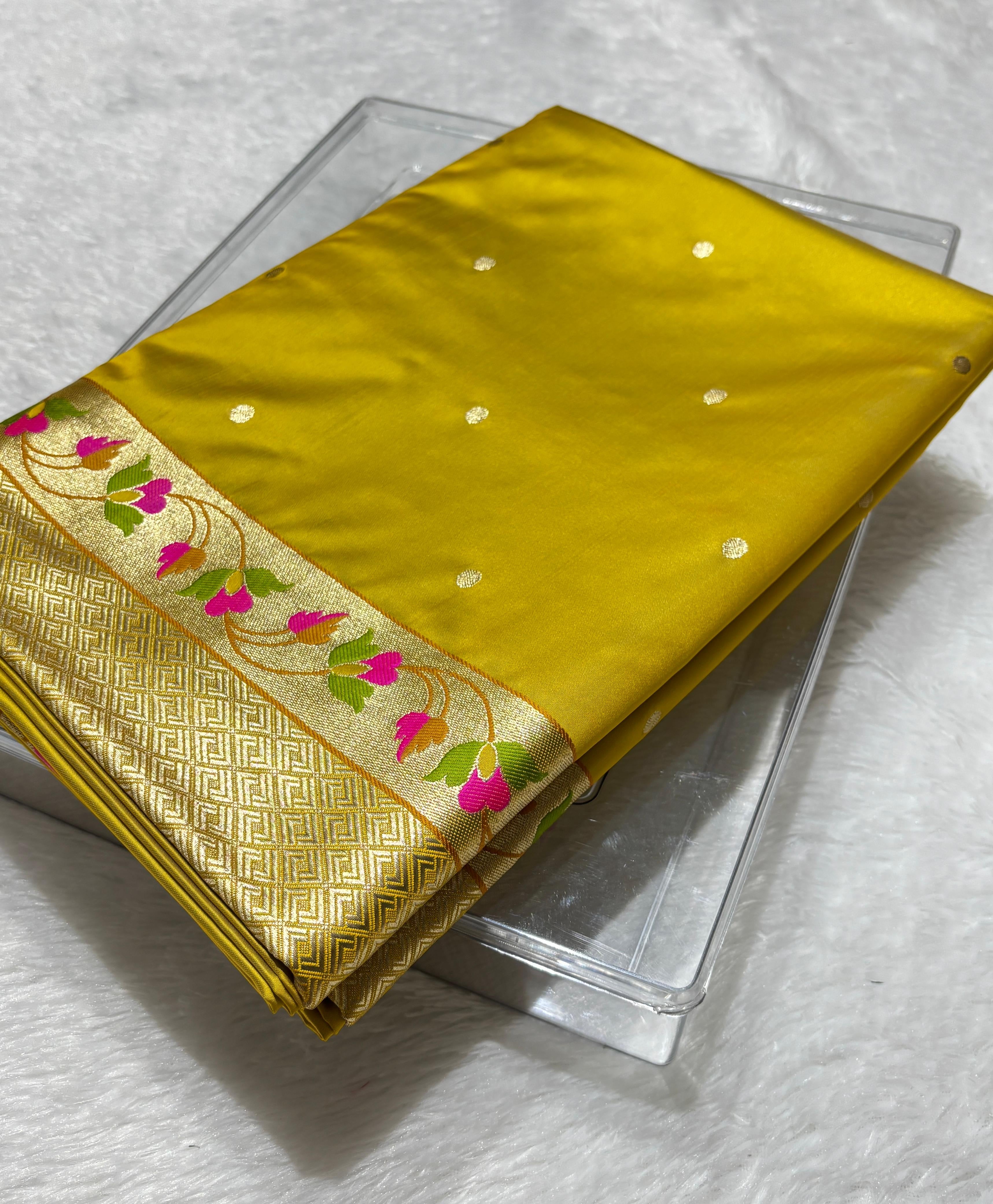 Paithani Meena Border Mashru Silk Banarasi Saree