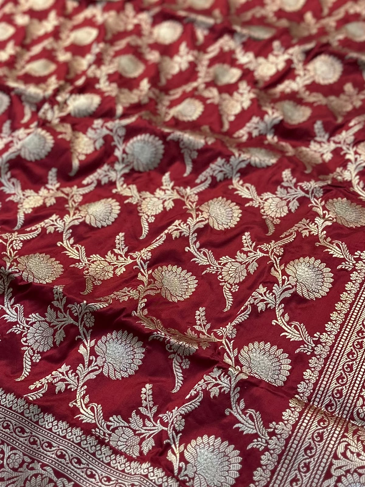 Bridal Handwoven Pure Katan Silk Kadua Weaved Banarasi Saree