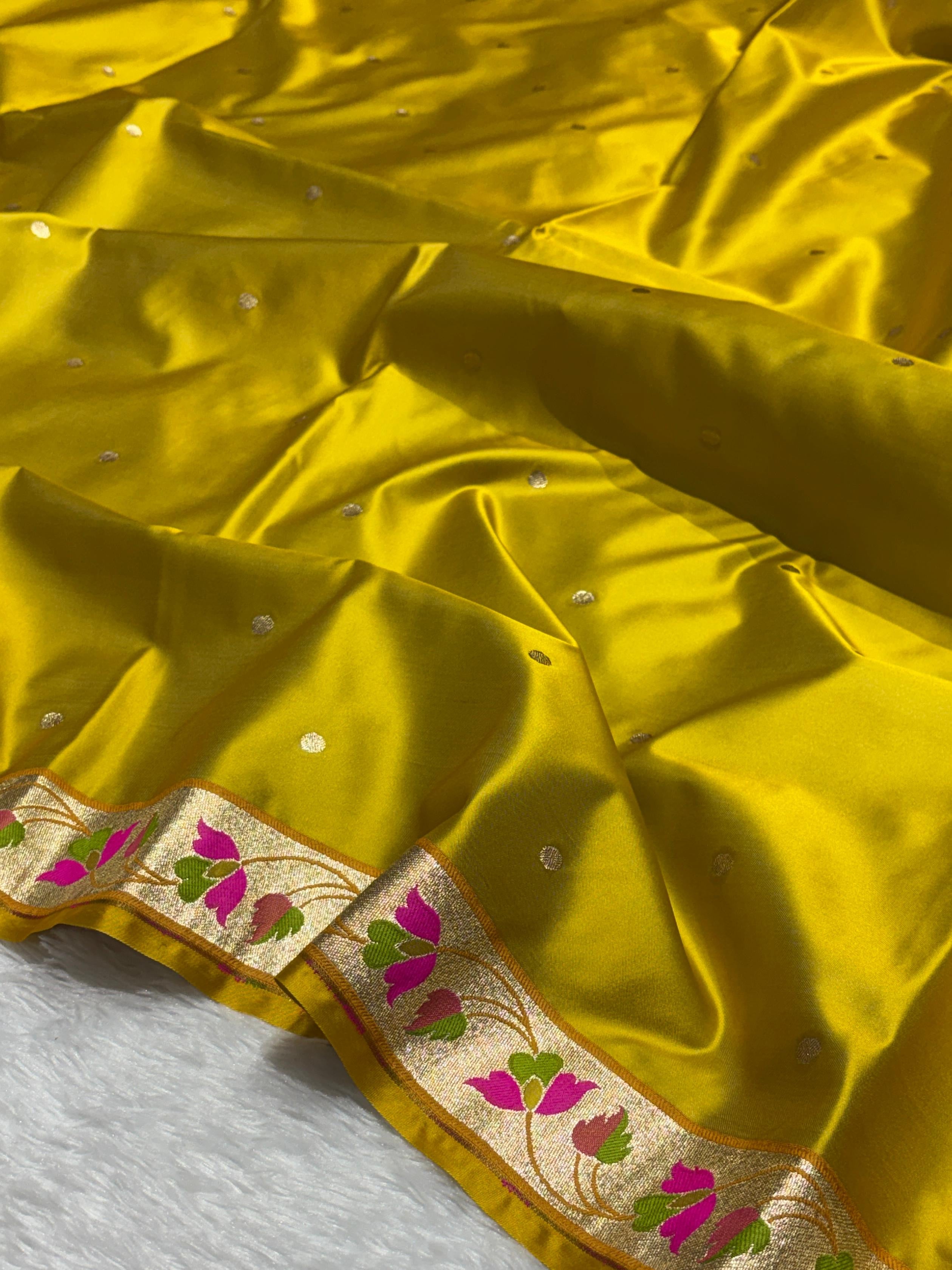 Paithani Meena Border Mashru Silk Banarasi Saree
