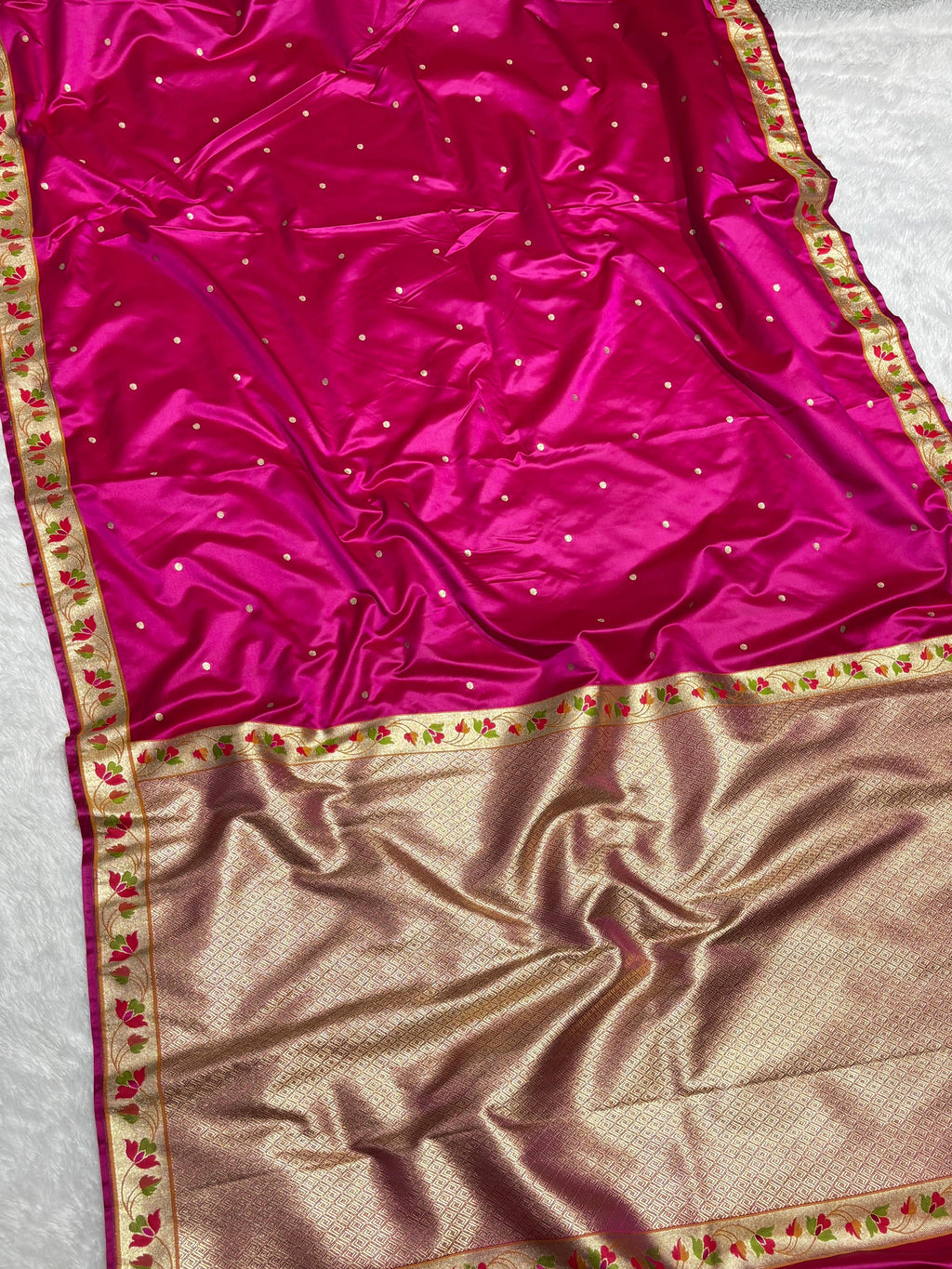 Paithani Meena Border Mashru Silk Banarasi Saree