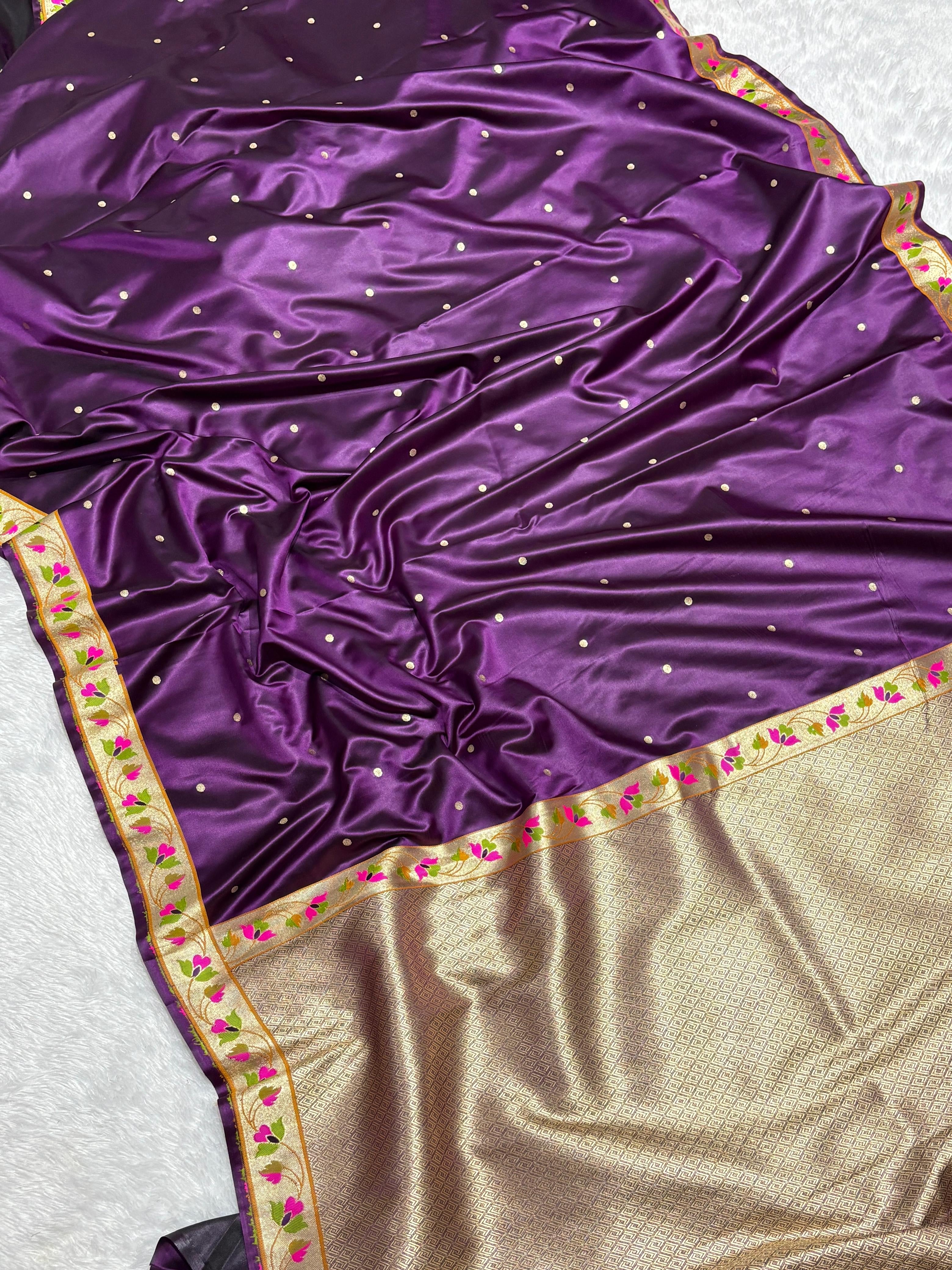 Paithani Meena Border Mashru Silk Banarasi Saree