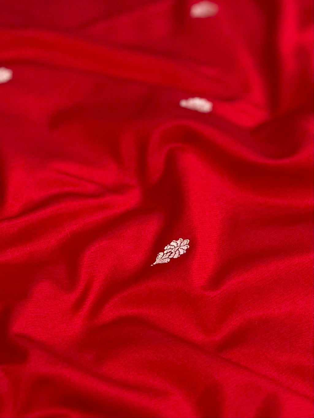 Bridal Red Buta Mashru Silk Banarasi Saree