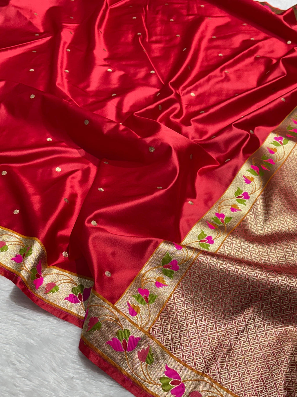 Paithani Meena Border Mashru Silk Banarasi Saree