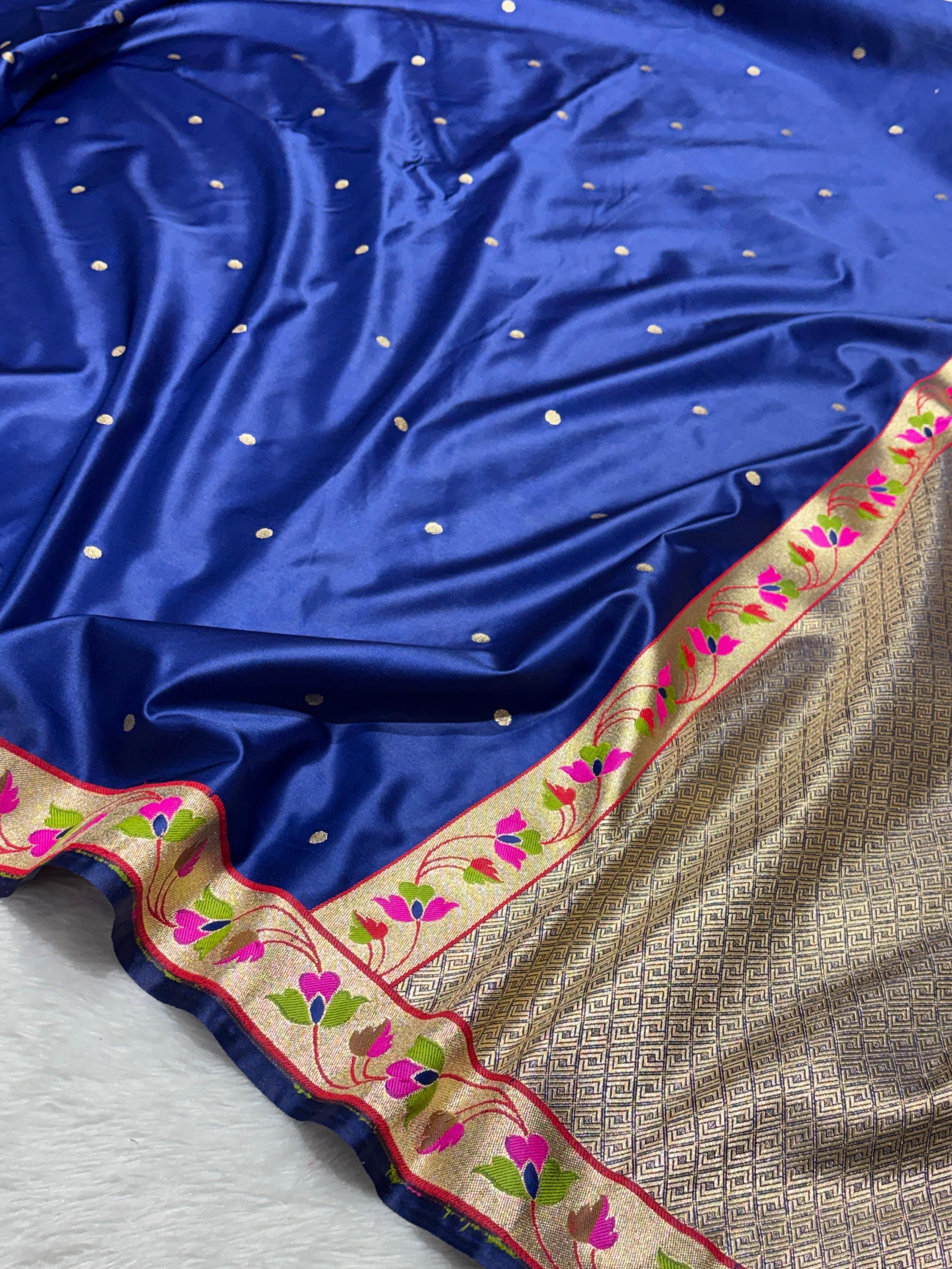 Paithani Meena Border Mashru Silk Banarasi Saree