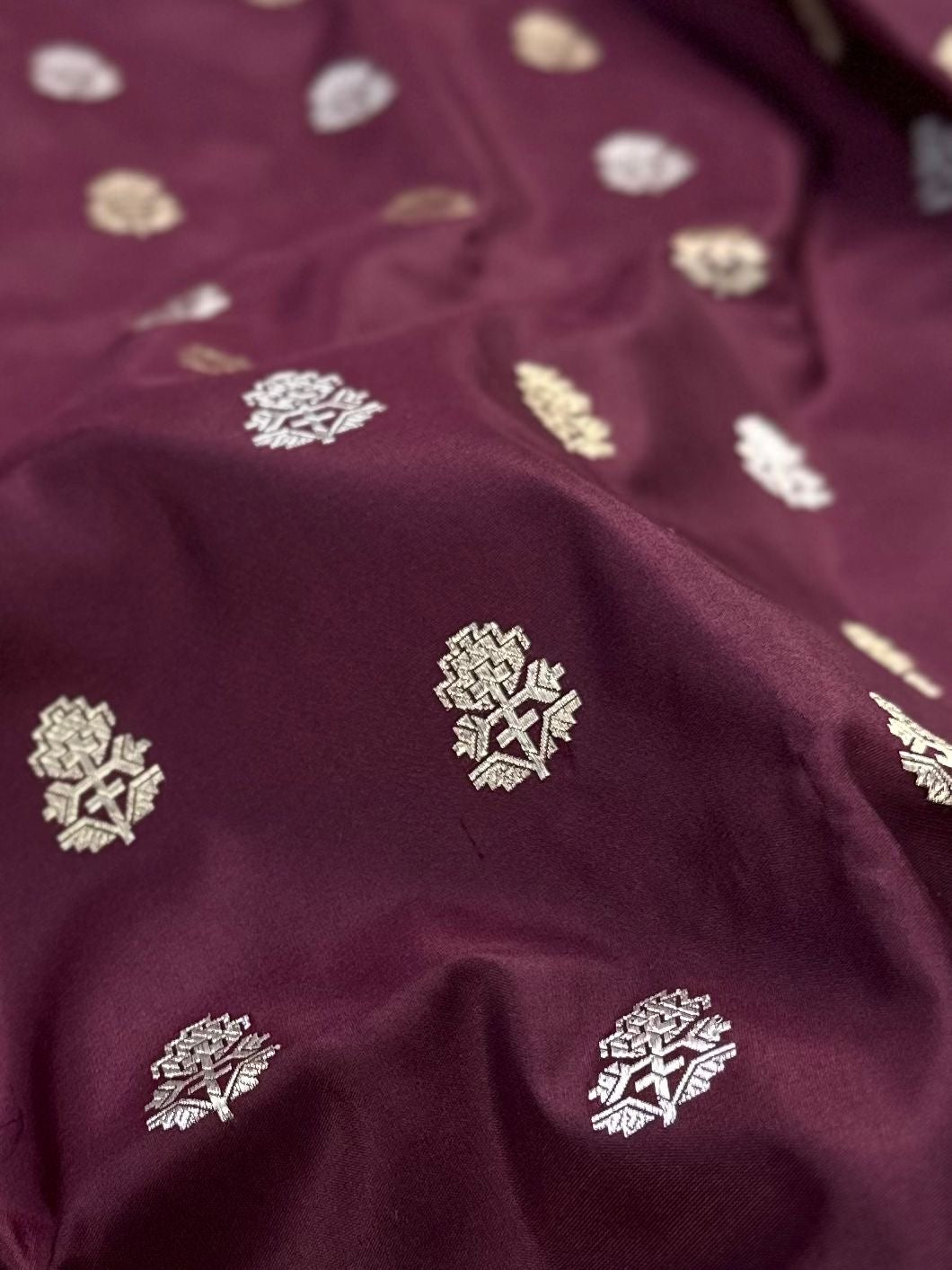 Dirty Brown Handwoven Pure katan kadua Sona Rupa Banarasi Silk Saree