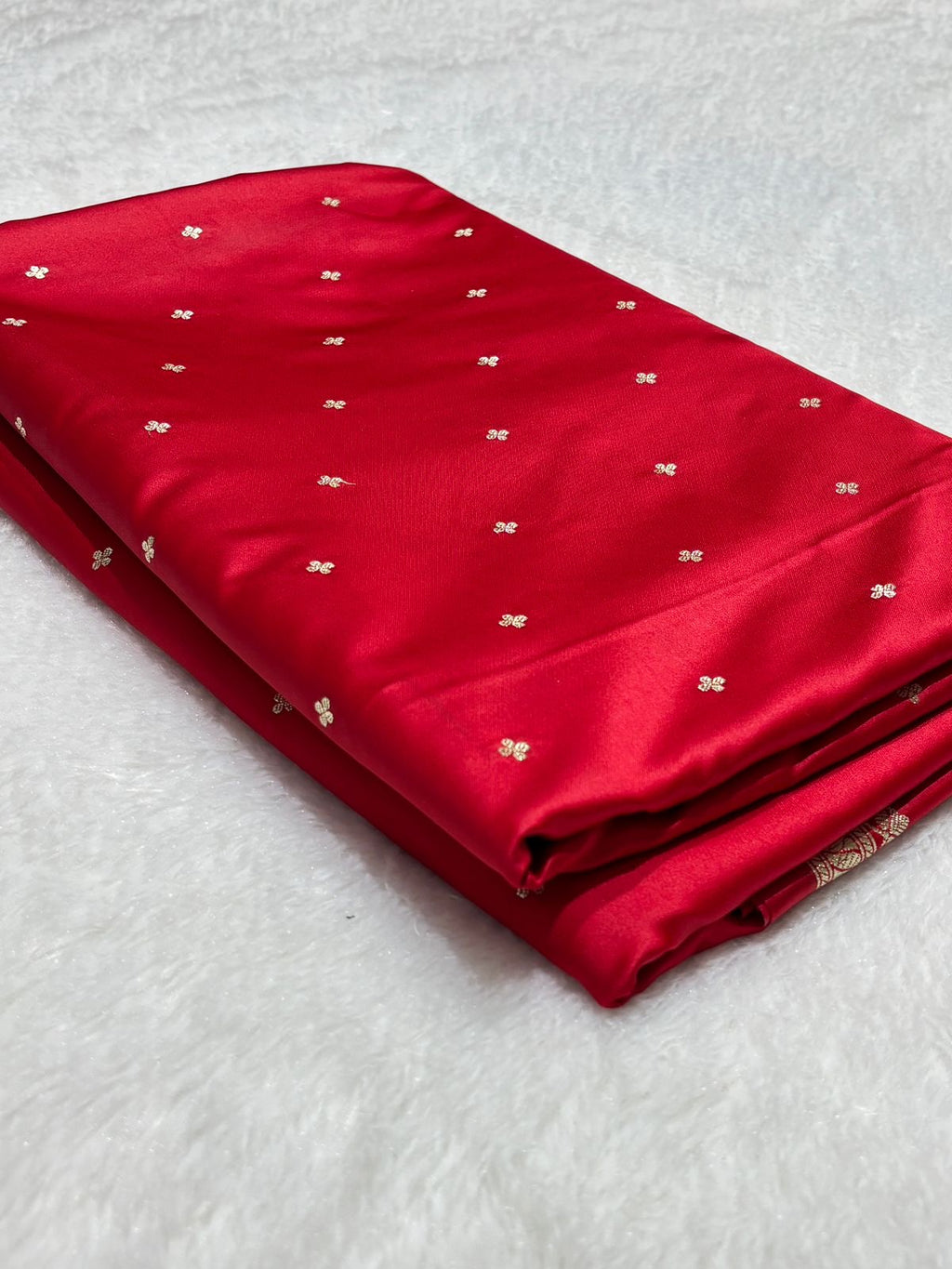 Bridal Red Mashru Silk Banarasi Saree