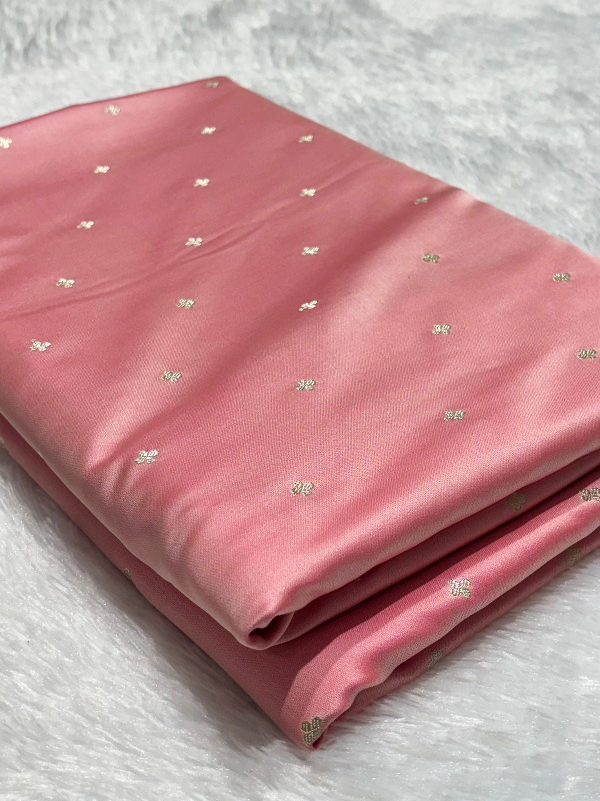 Peach Pink Mashru Silk Banarasi Saree