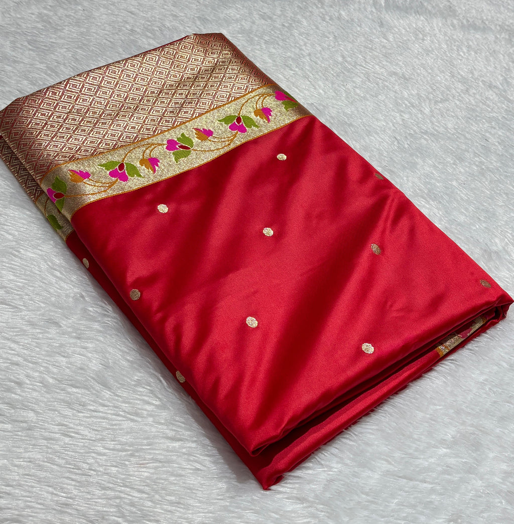 Paithani Meena Border Mashru Silk Banarasi Saree