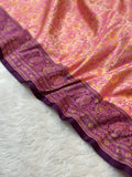 Contrast Mashru Silk Tanchui Banarasi Saree