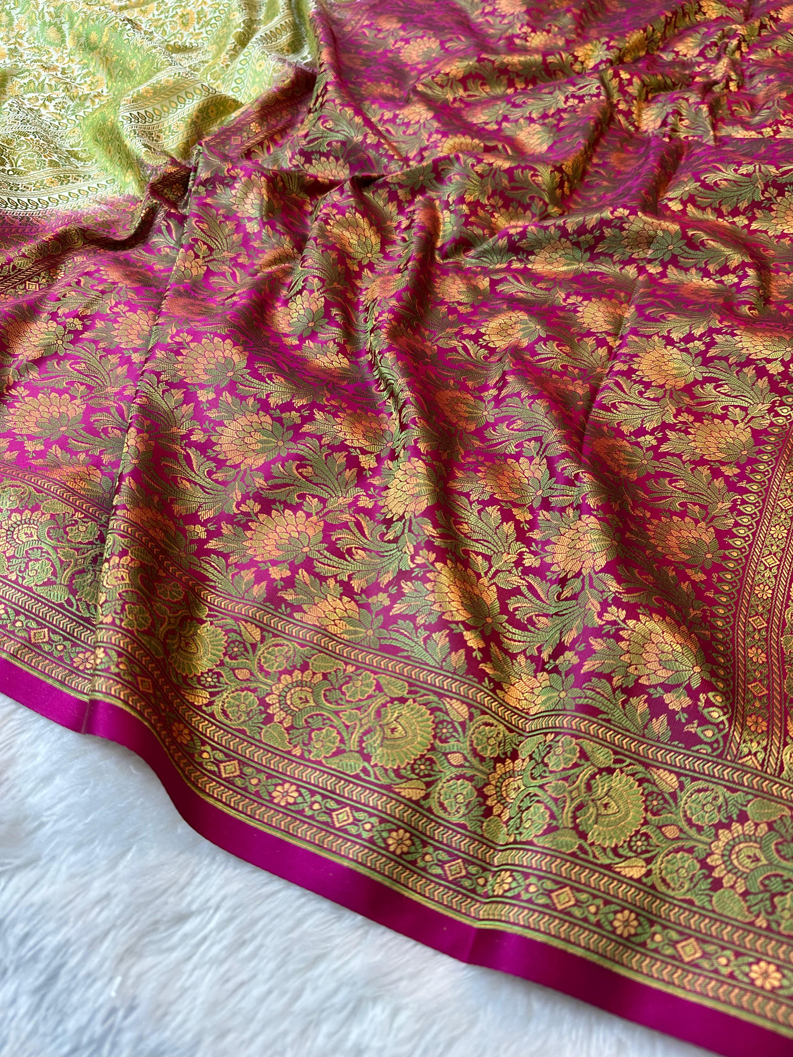 Mashru Silk Tanchui Banarasi Saree