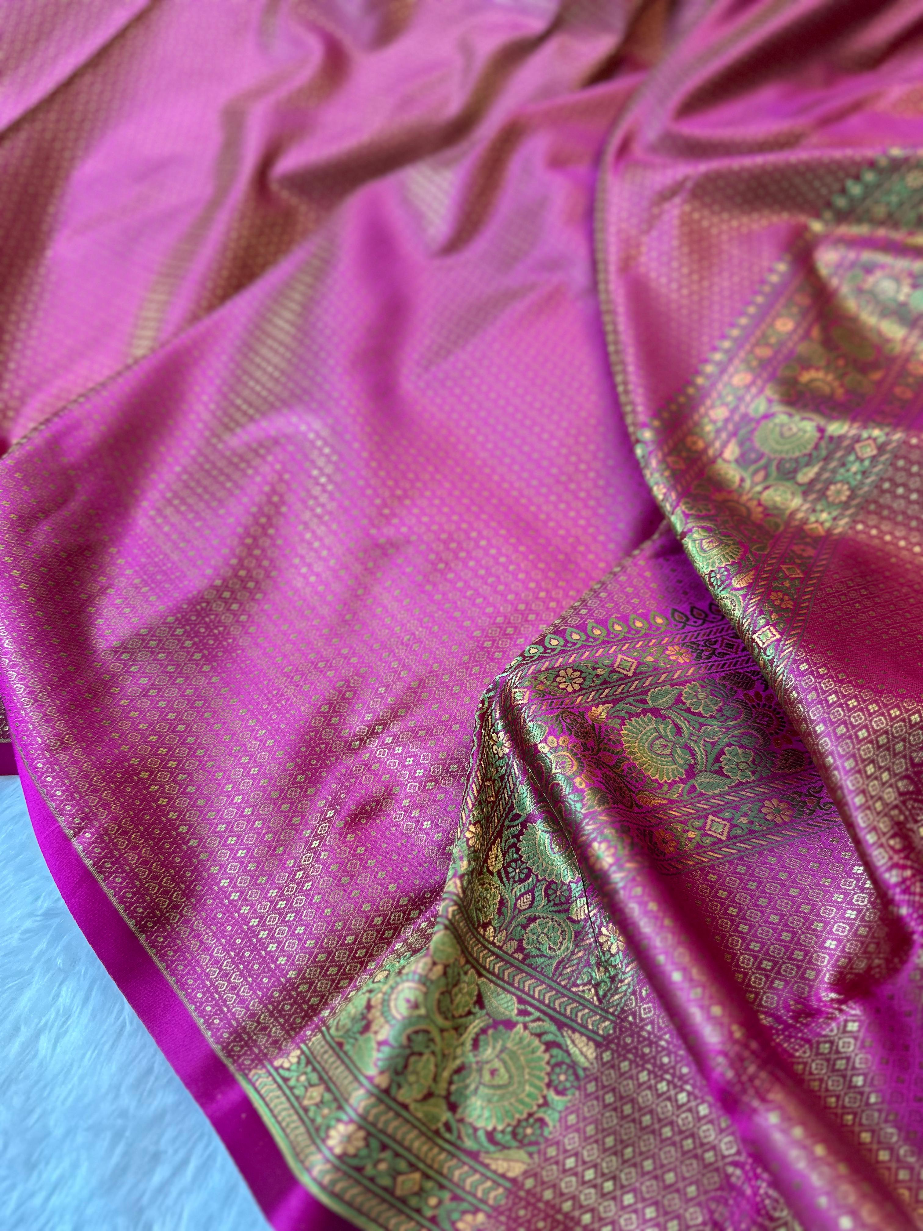 Mashru Silk Tanchui Banarasi Saree