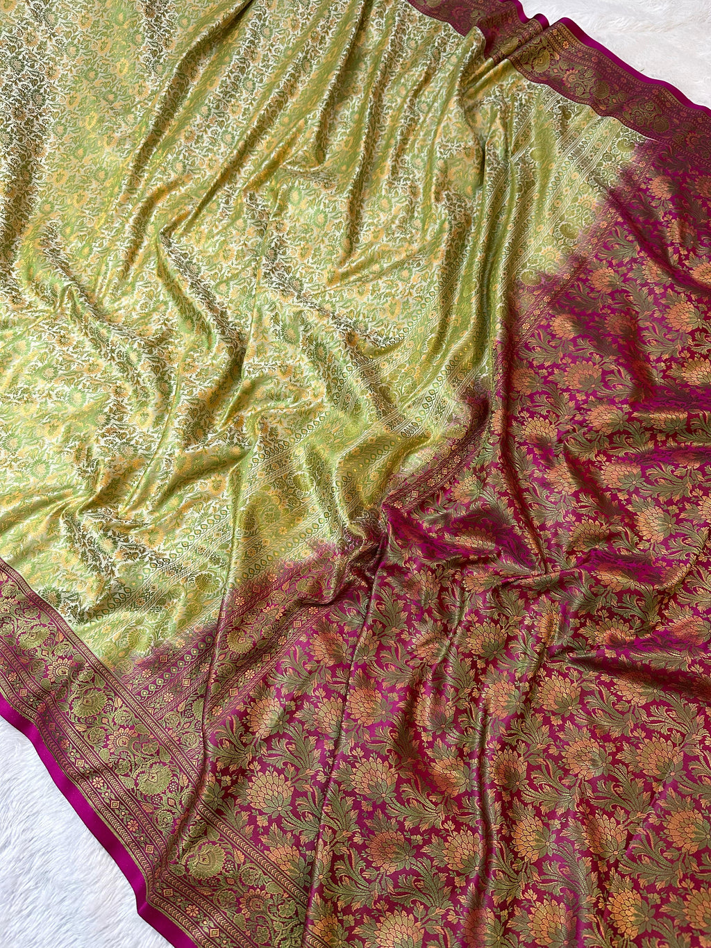 Mashru Silk Tanchui Banarasi Saree