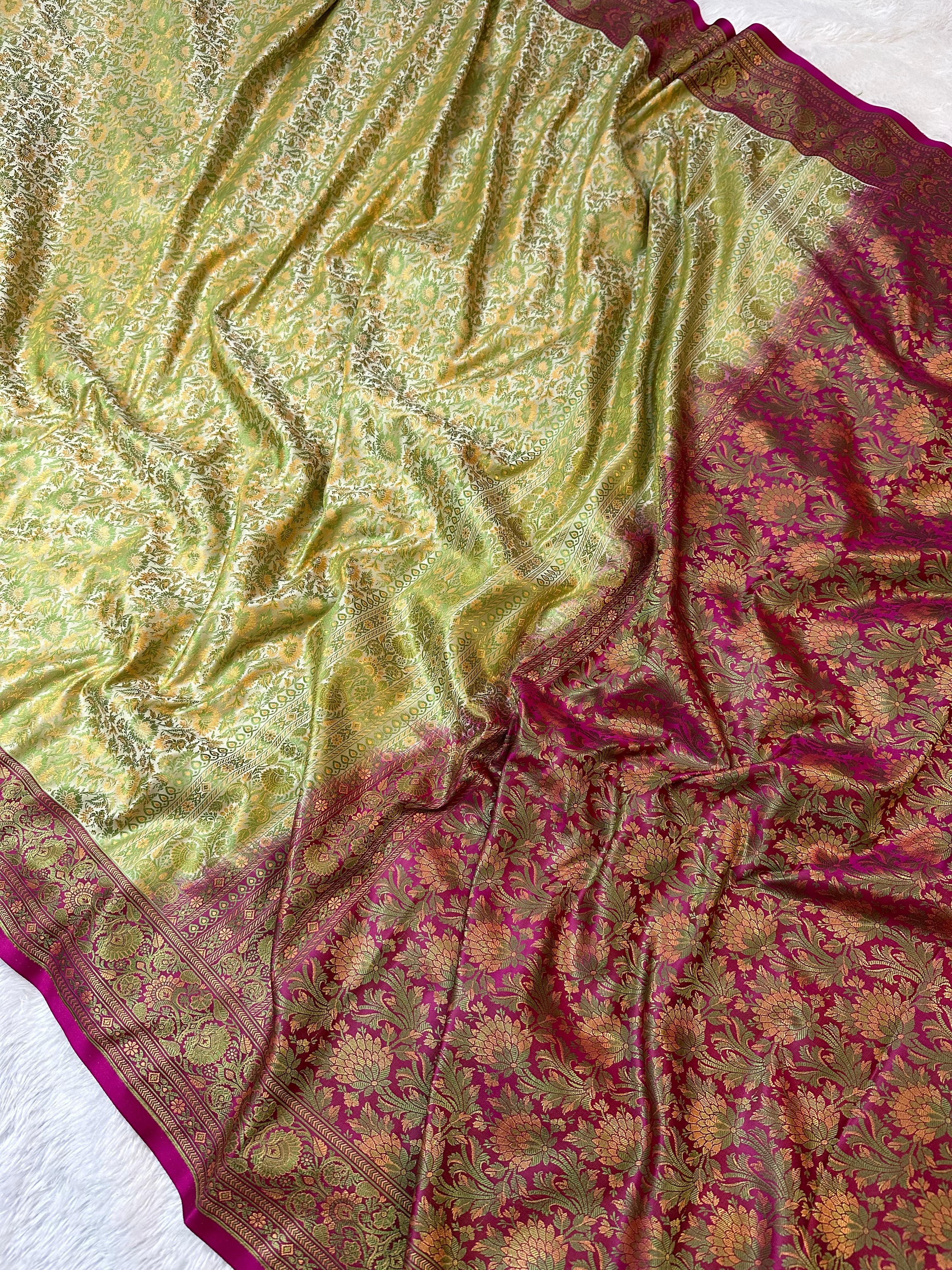 Mashru Silk Tanchui Banarasi Saree