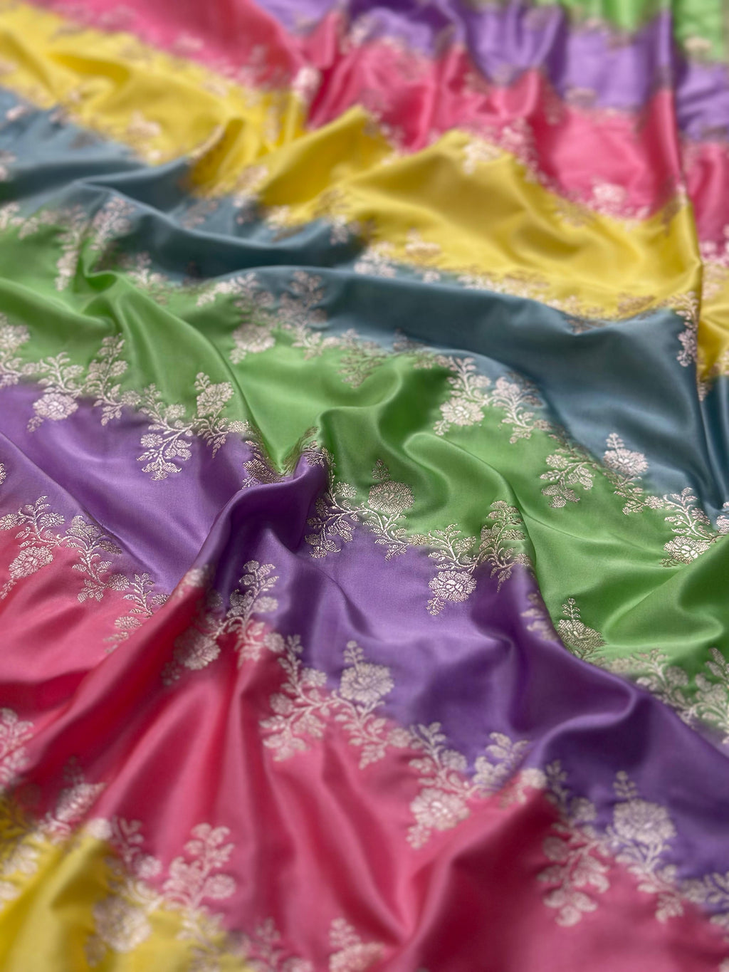 Rangkaat Mashru Silk Banarasi Saree Woven with Golden Zari