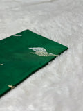 Royal Green Pure Katan Silk Kadua Weave Banarasi Saree with Gold and Silver Buta