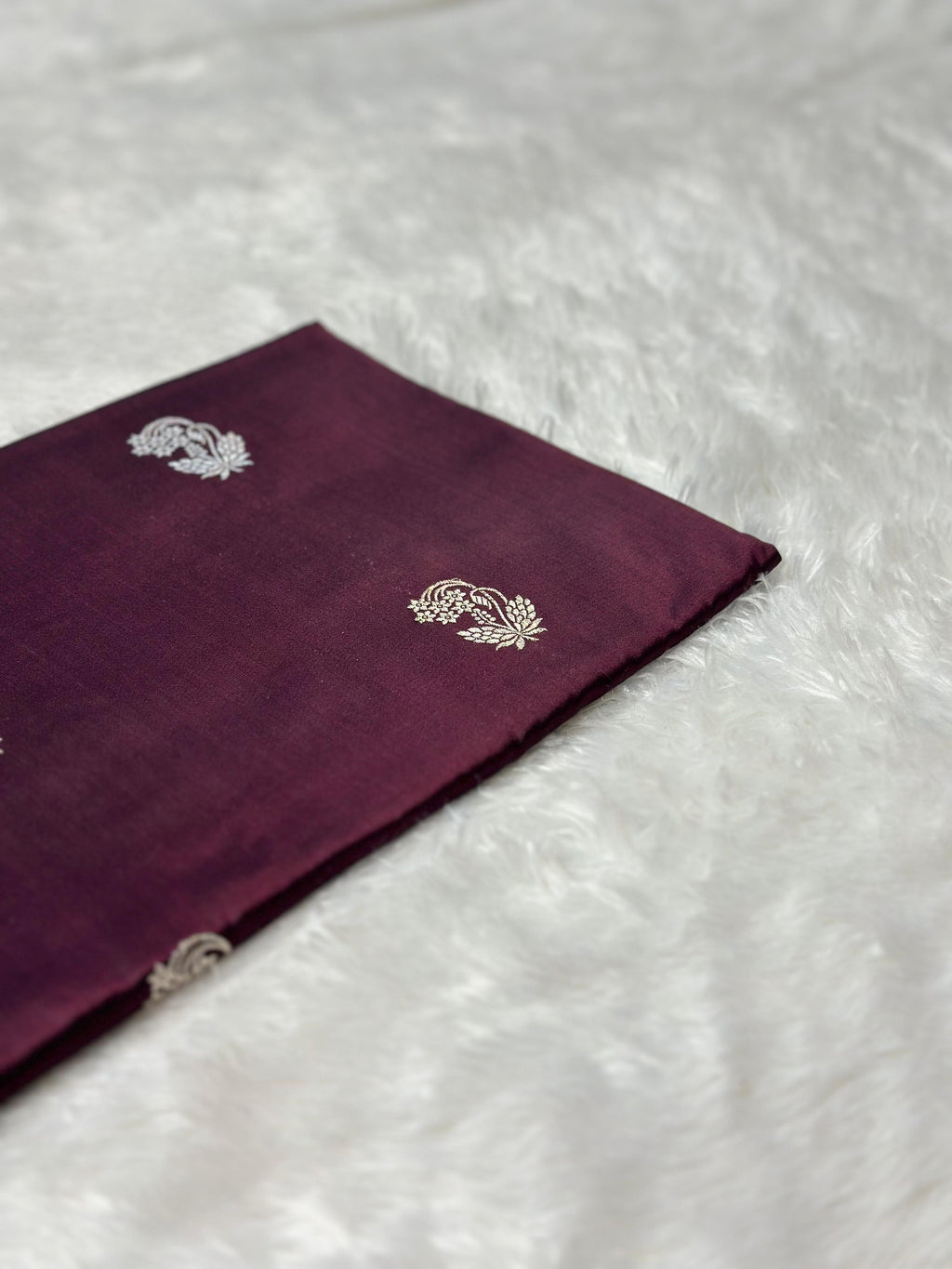 Pure Katan Silk Kadua Weave Banarasi Saree with Meenakari Border