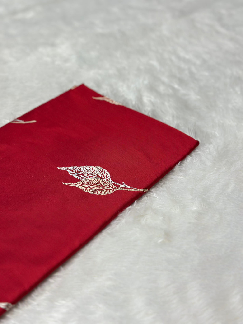 Bridal Red Pure Katan Silk Kadua Weave Banarasi Saree with Gold and Silver Buta