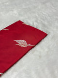 Bridal Red Pure Katan Silk Kadua Weave Banarasi Saree with Gold and Silver Buta