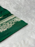 Royal Green Pure Katan Silk Kadua Weave Banarasi Saree with Meenakari Buta