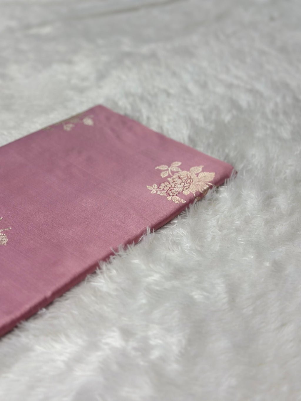 Baby Pink Pure Katan Silk Kadua Weave Banarasi Saree with Meenakari Buta